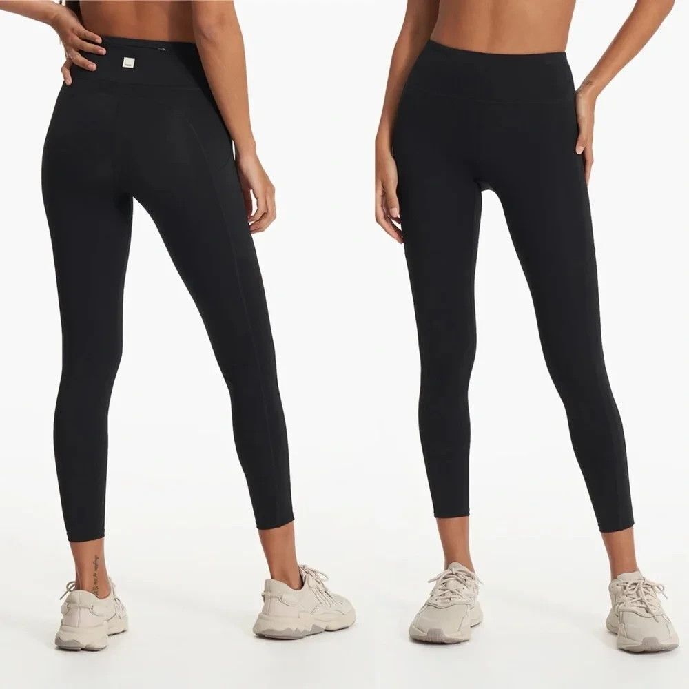 Vuori Stride High Rise Leggings M Black Pockets Ankle Athletic VW429